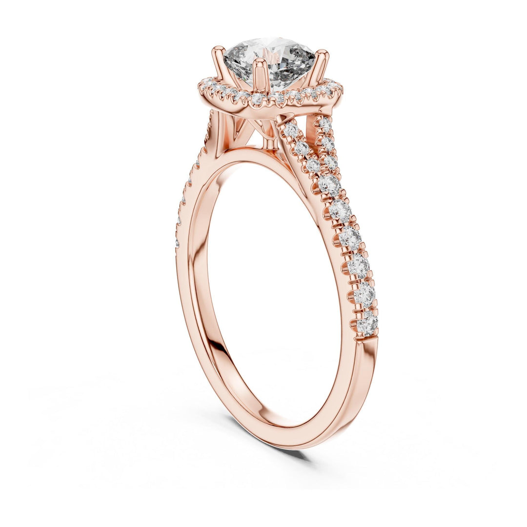 Cushion Cut Lab Grown Diamond Solitaire Ring, 1.38ct Total, Solid Gold
