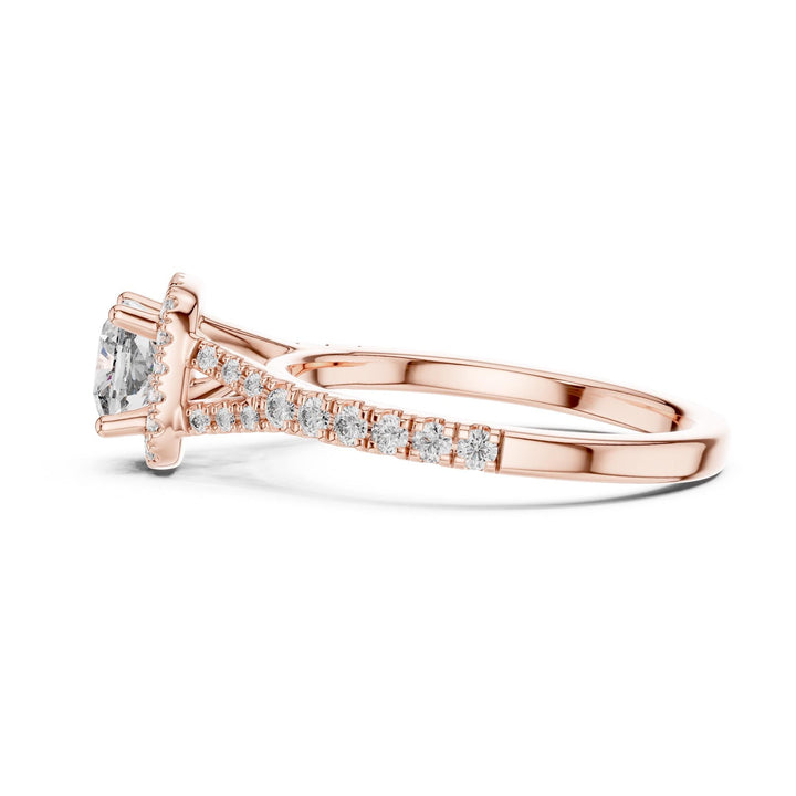 Cushion Cut Lab Grown Diamond Solitaire Ring, 1.38ct Total, Solid Gold