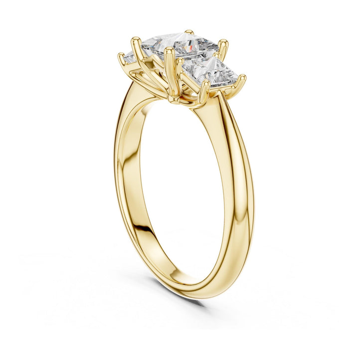 Princess Cut Lab Grown Diamond Cluster Ring, 2.00ct Total, Solid Gold