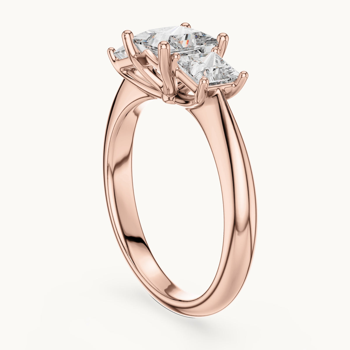 Princess Cut Lab Grown Diamond Cluster Ring, 2.00ct Total, Solid Gold