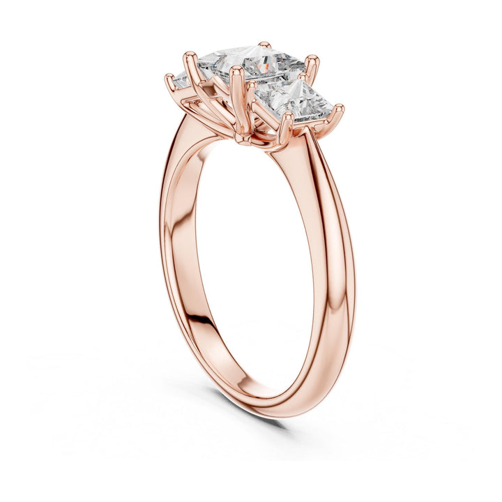 Princess Cut Lab Grown Diamond Cluster Ring, 2.00ct Total, Solid Gold