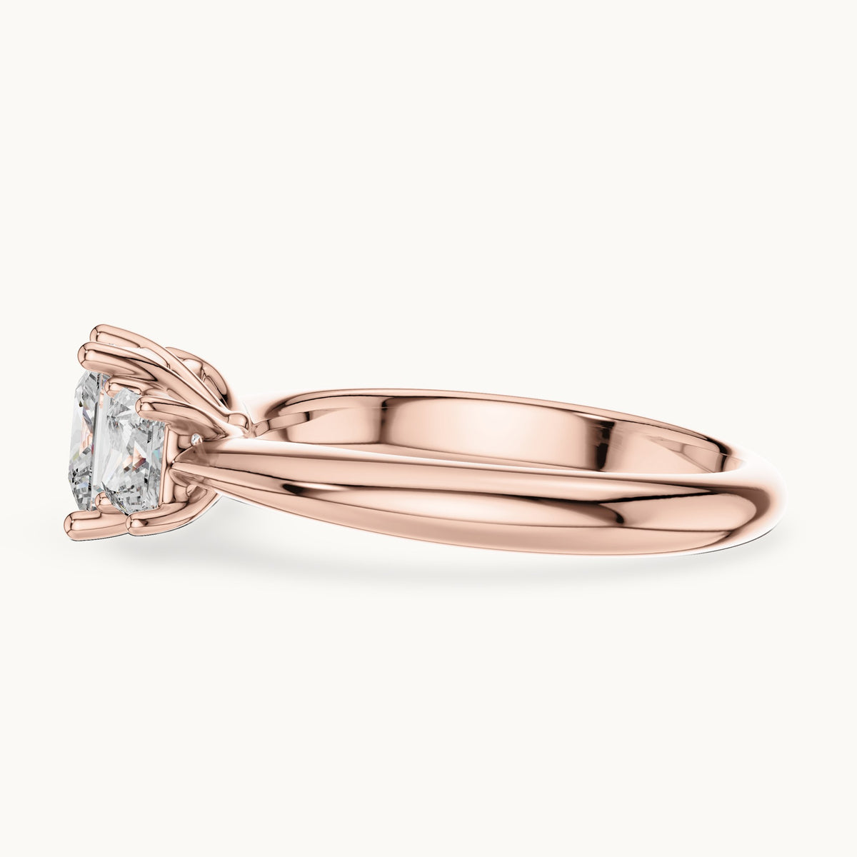 Princess Cut Lab Grown Diamond Cluster Ring, 2.00ct Total, Solid Gold