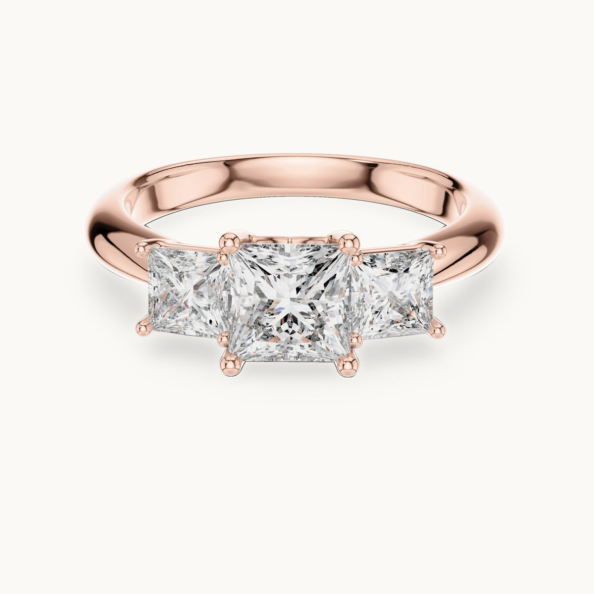 Princess Cut Lab Grown Diamond Cluster Ring, 2.00ct Total, Solid Gold