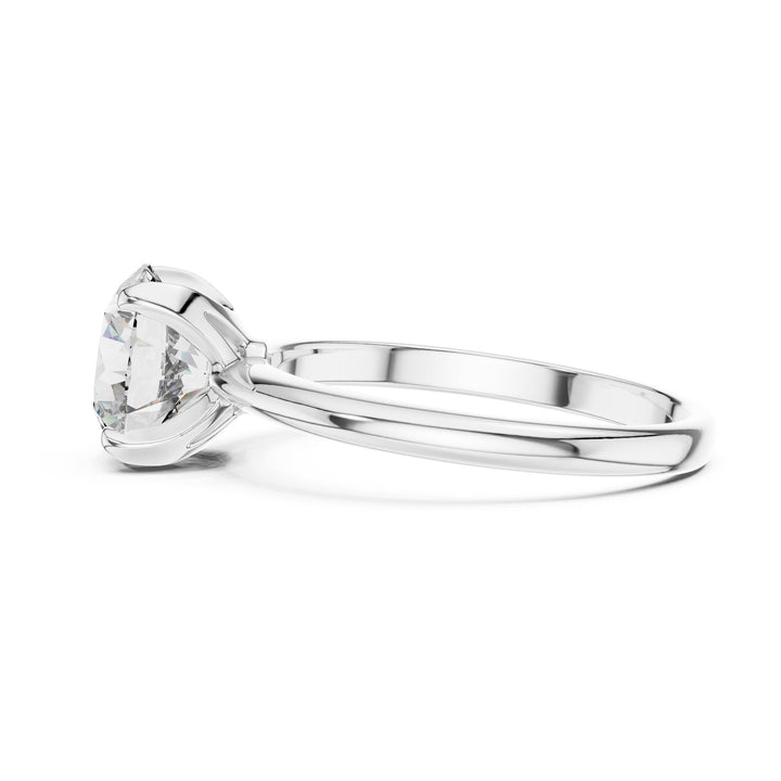 Round Cut Lab Grown Diamond Solitaire Ring, 1.50ct Total, Solid Gold