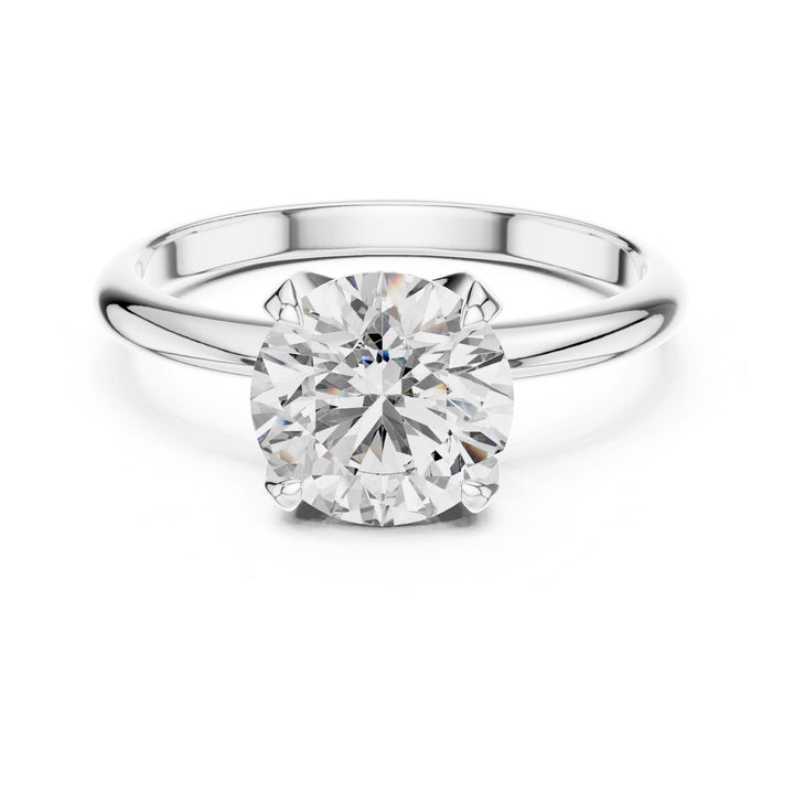 Round Cut Lab Grown Diamond Solitaire Ring, 1.50ct Total, Solid Gold