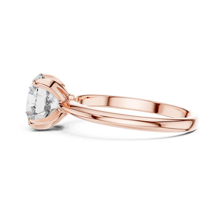 Round Cut Lab Grown Diamond Solitaire Ring, 1.50ct Total, Solid Gold