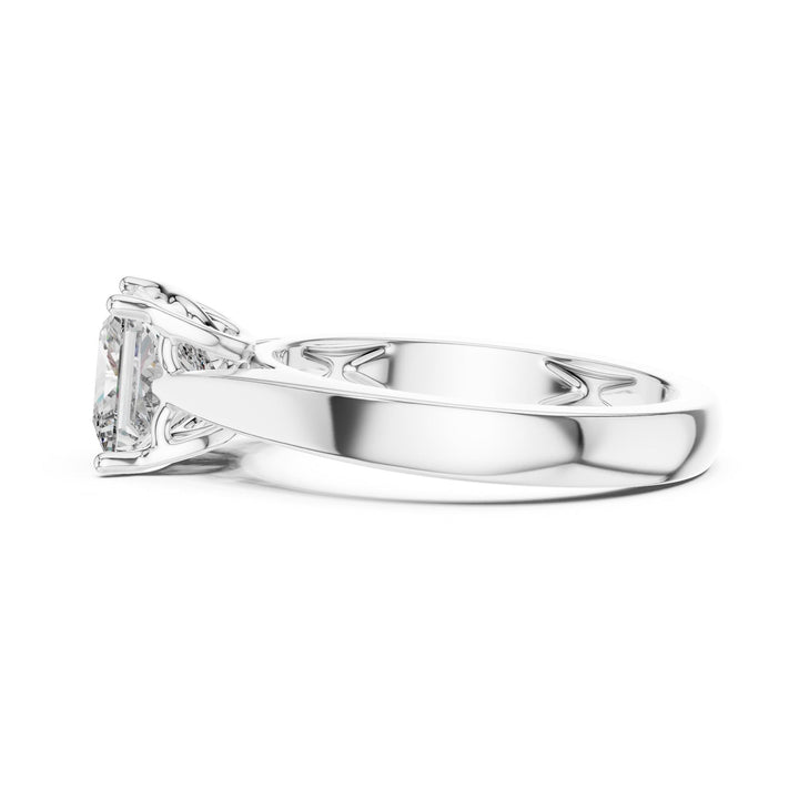 Princess Cut Lab Grown Diamond Solitaire Ring, 1.50ct Total, Solid Gold