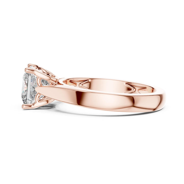 Princess Cut Lab Grown Diamond Solitaire Ring, 1.50ct Total, Solid Gold