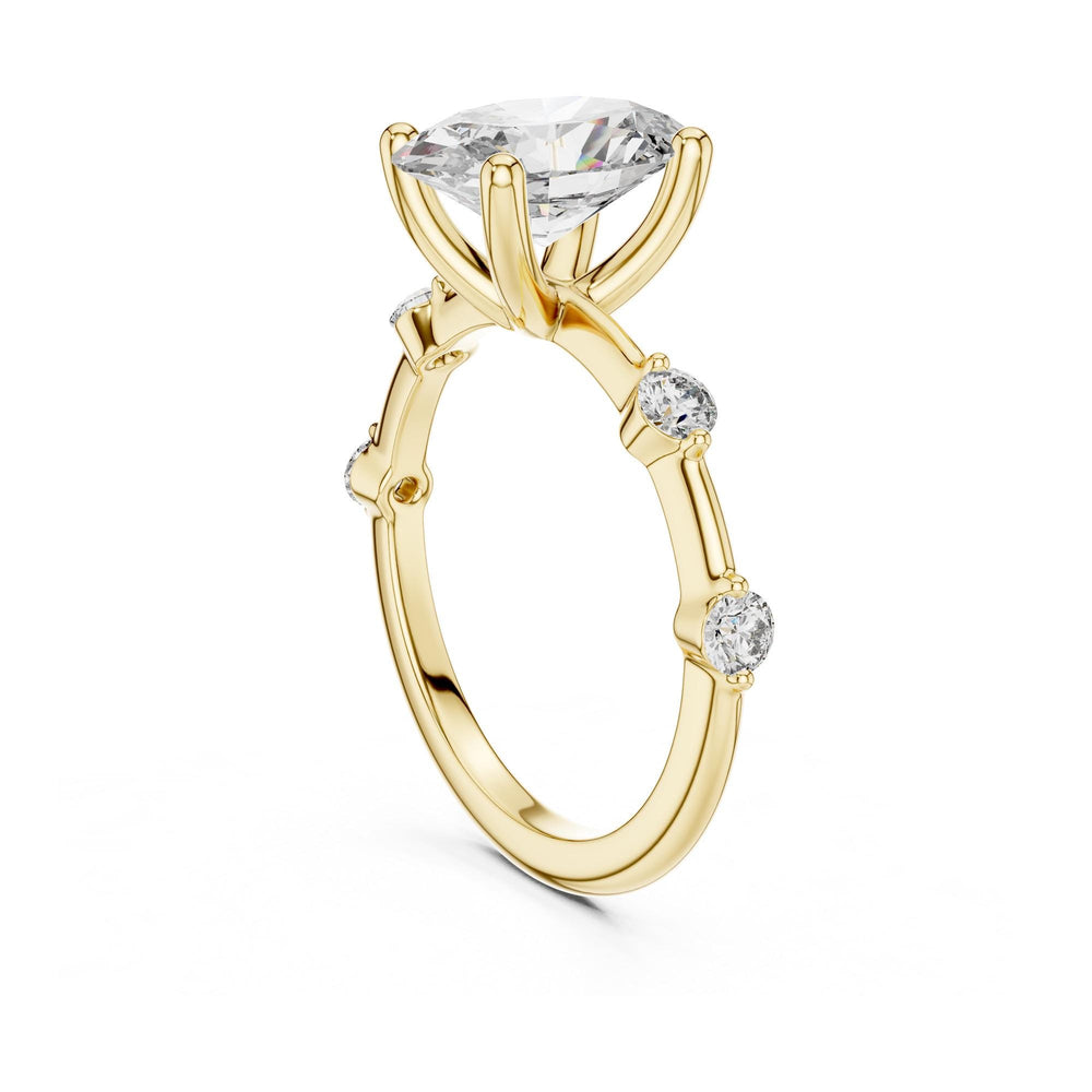 Oval Cut Lab Grown Diamond Solitaire Ring, 2.24ct Total, Solid Gold