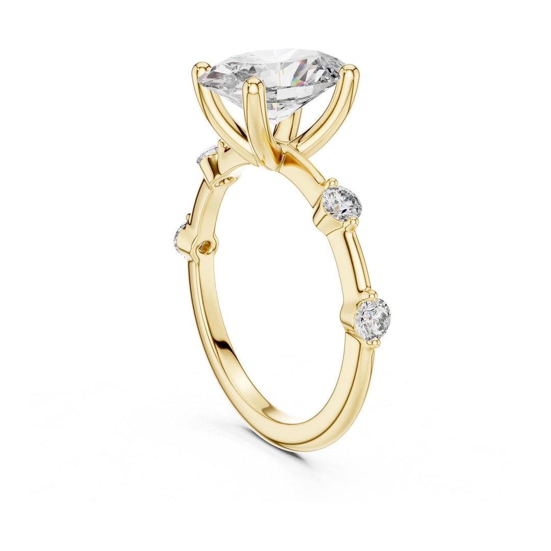 Oval Cut Lab Grown Diamond Solitaire Ring, 2.24ct Total, Solid Gold