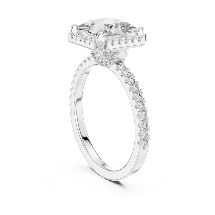 Princess Cut Lab Grown Diamond Solitaire Ring, 2.93ct Total, Solid Gold