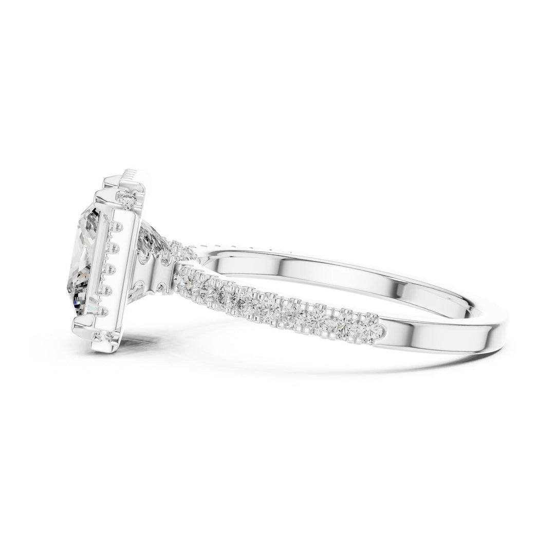 Princess Cut Lab Grown Diamond Solitaire Ring, 2.93ct Total, Solid Gold