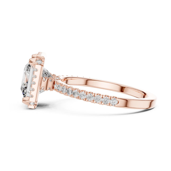 Princess Cut Lab Grown Diamond Solitaire Ring, 2.93ct Total, Solid Gold