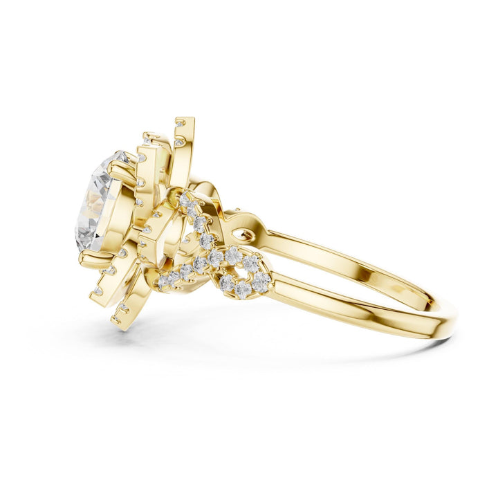 Round Cut Lab Grown Diamond Solitaire Ring, 1.82ct Total, Solid Gold