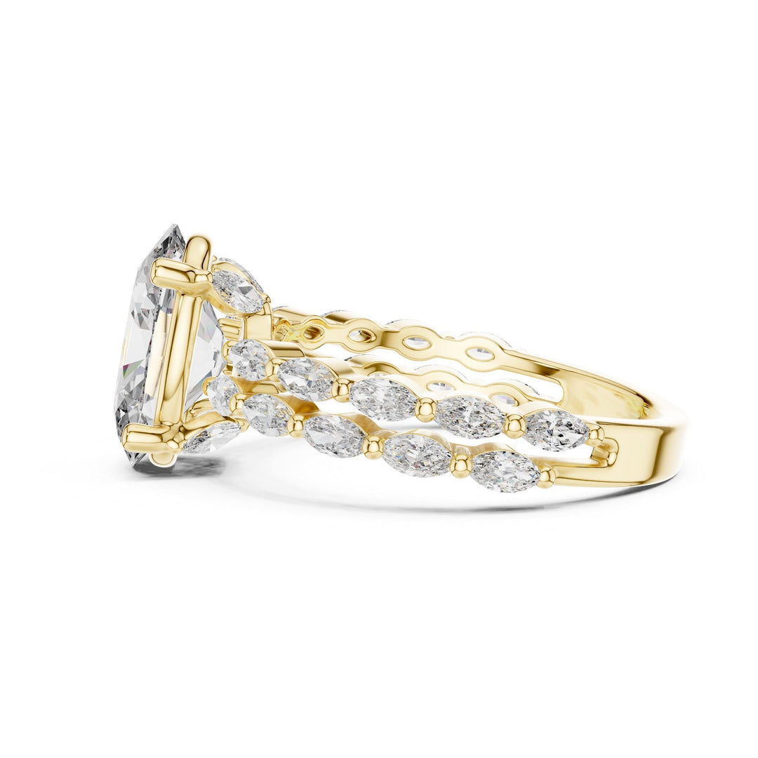Oval Cut Lab Grown Diamond Solitaire Ring, 2.72ct Total, Solid Gold