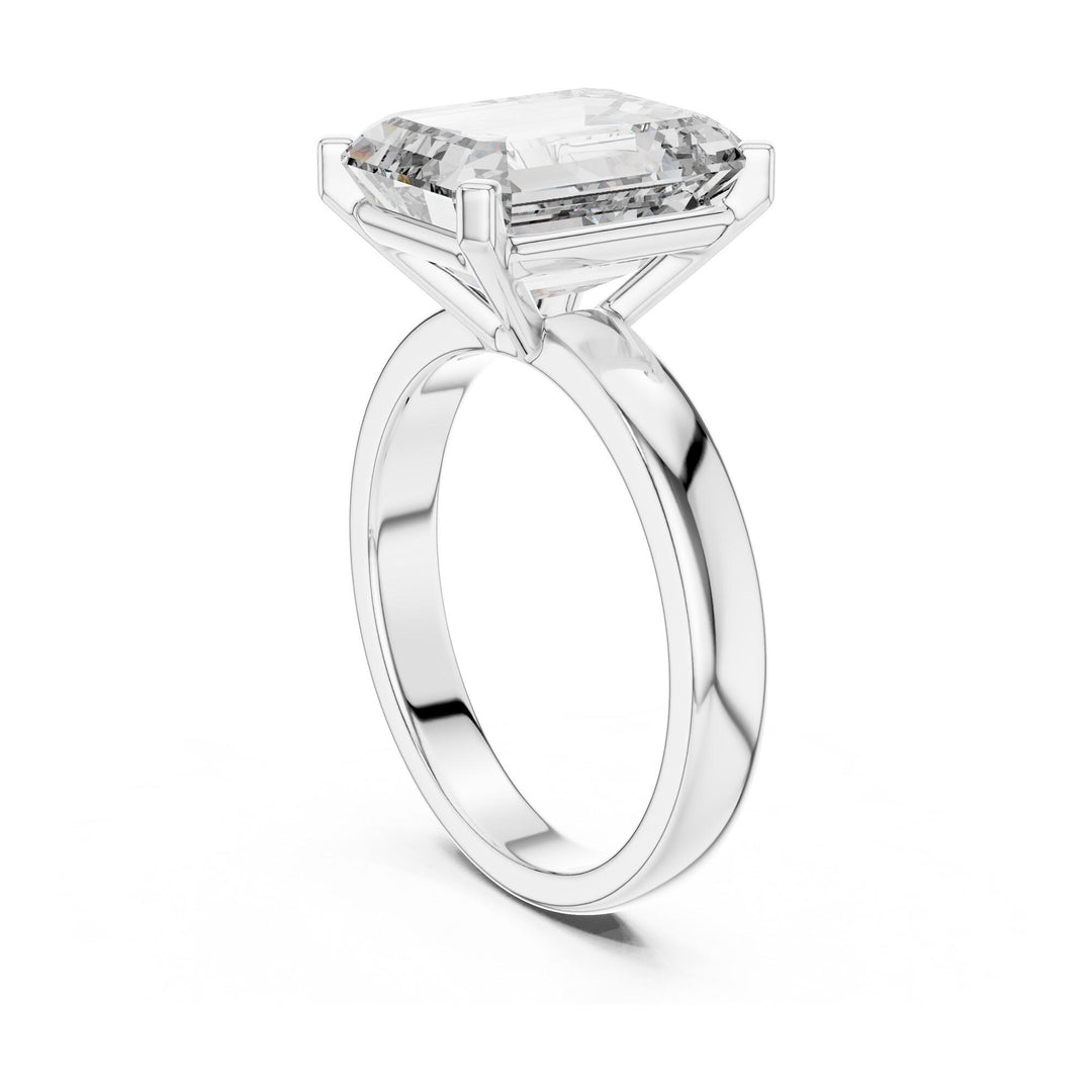 Emerald Cut Lab Grown Diamond Solitaire Ring, 2.00ct Total, Solid Gold
