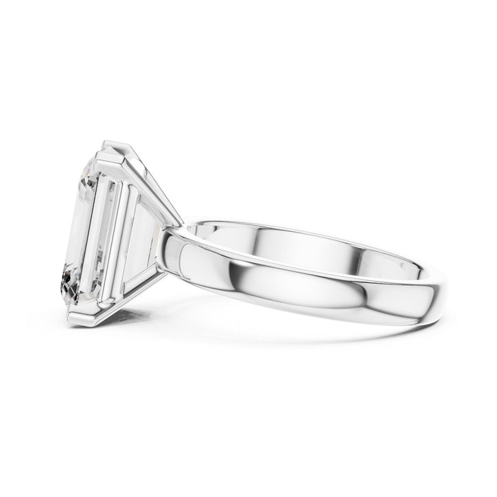 Emerald Cut Lab Grown Diamond Solitaire Ring, 2.00ct Total, Solid Gold