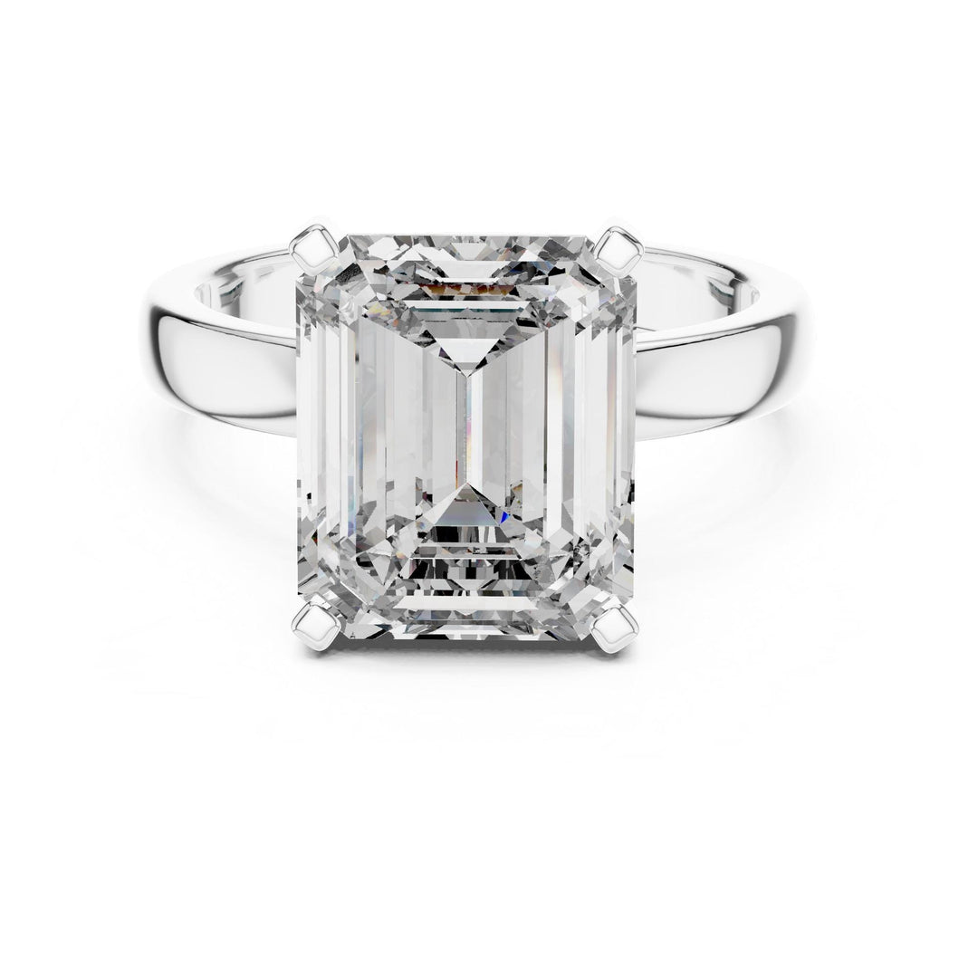 Emerald Cut Lab Grown Diamond Solitaire Ring, 2.00ct Total, Solid Gold