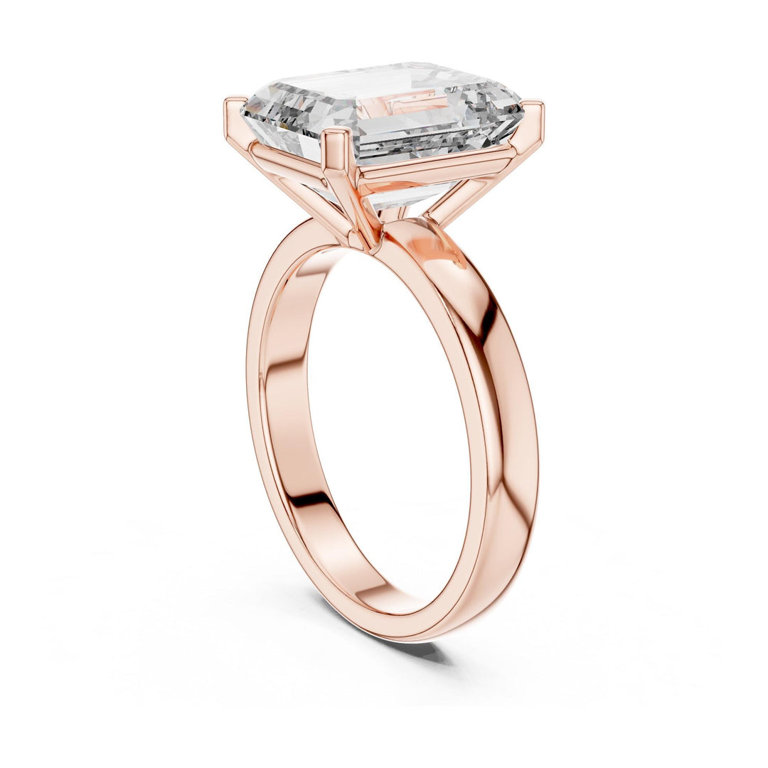 Emerald Cut Lab Grown Diamond Solitaire Ring, 2.00ct Total, Solid Gold