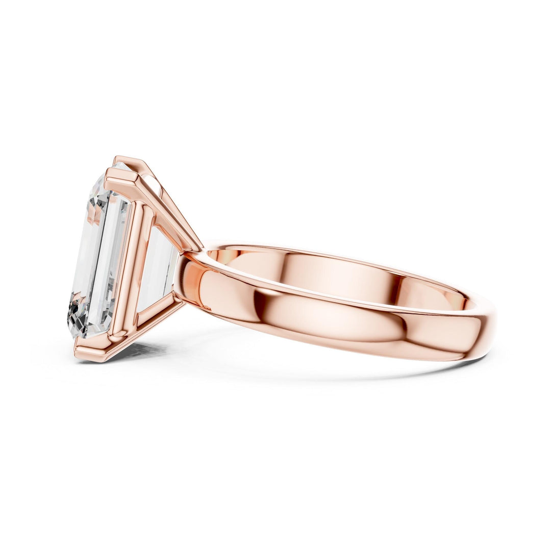 Emerald Cut Lab Grown Diamond Solitaire Ring, 2.00ct Total, Solid Gold