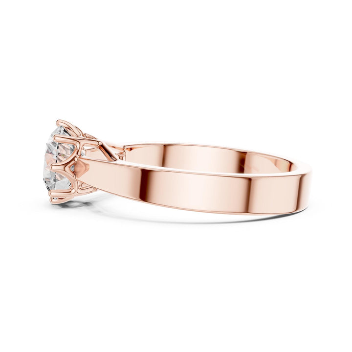 Round Cut Lab Grown Diamond Solitaire Ring, 1.00ct Total, Solid Gold