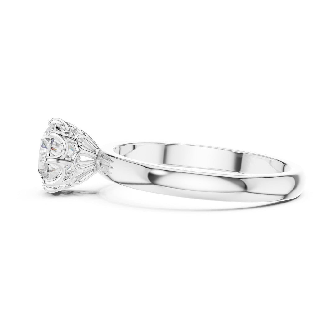 Round Cut Lab Grown Diamond Solitaire Ring, 1.00ct Total, Solid Gold