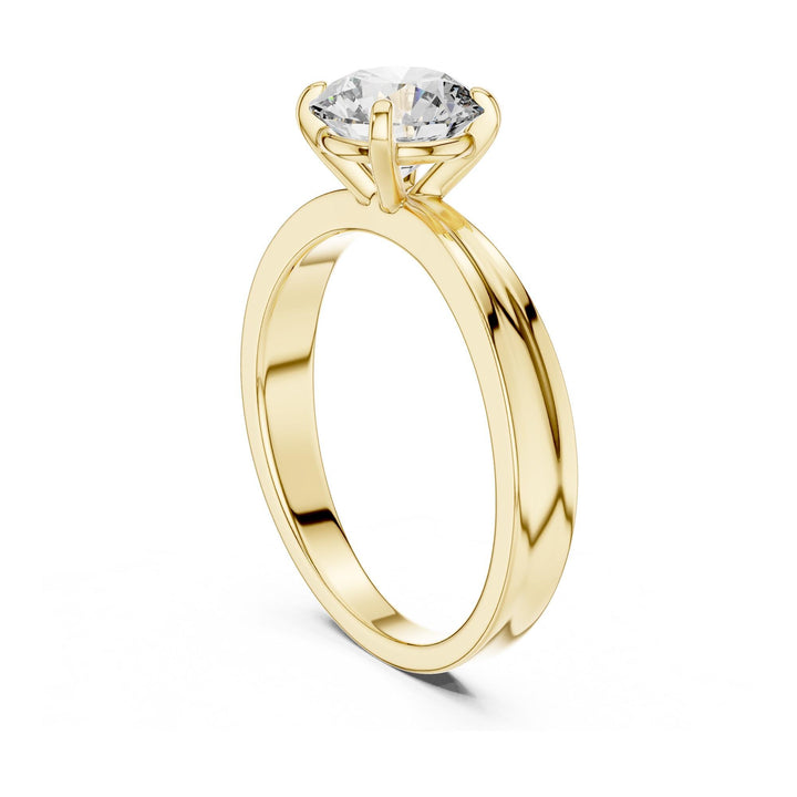 Round Cut Lab Grown Diamond Solitaire Ring, 1.00ct Total, Solid Gold