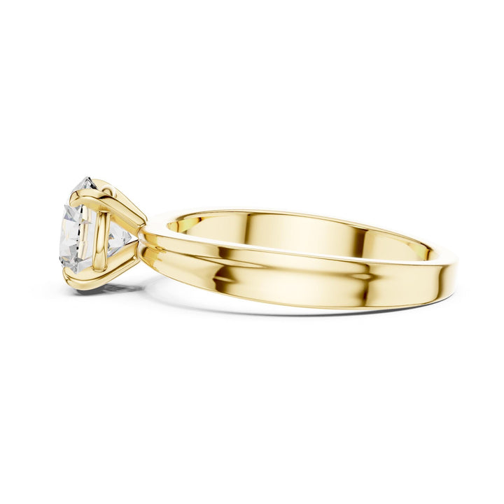 Round Cut Lab Grown Diamond Solitaire Ring, 1.00ct Total, Solid Gold