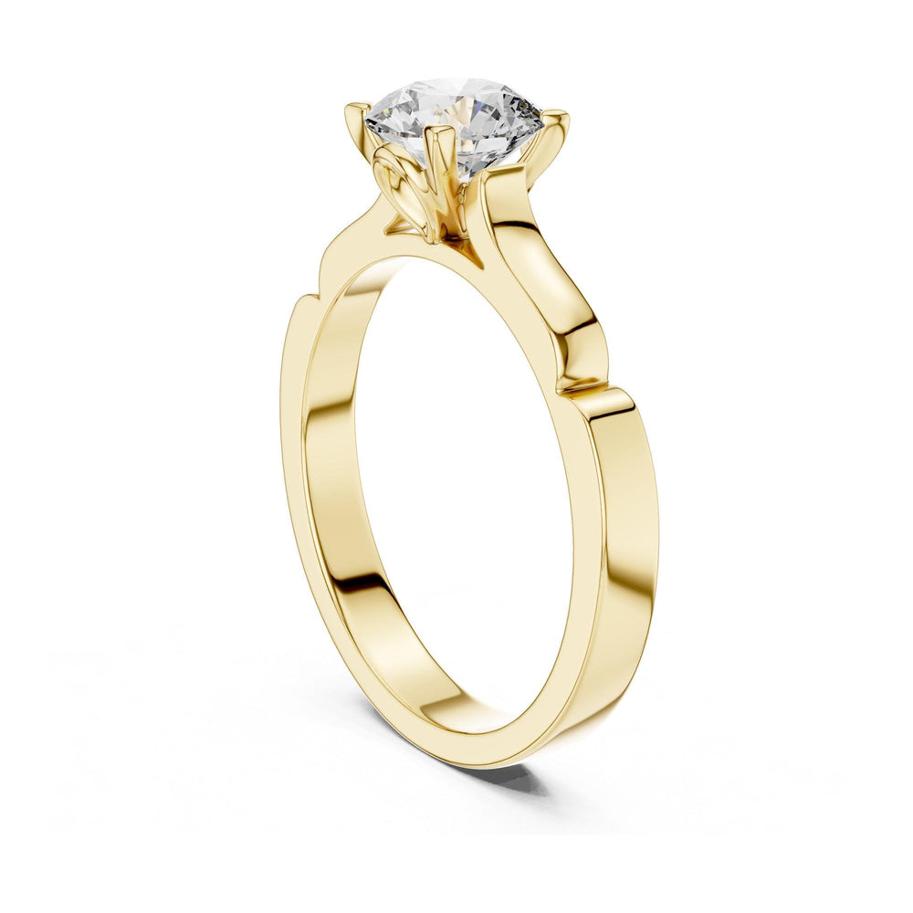 Round Cut Lab Grown Diamond Solitaire Ring, 1.00ct Total, Solid Gold