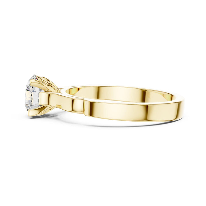 Round Cut Lab Grown Diamond Solitaire Ring, 1.00ct Total, Solid Gold
