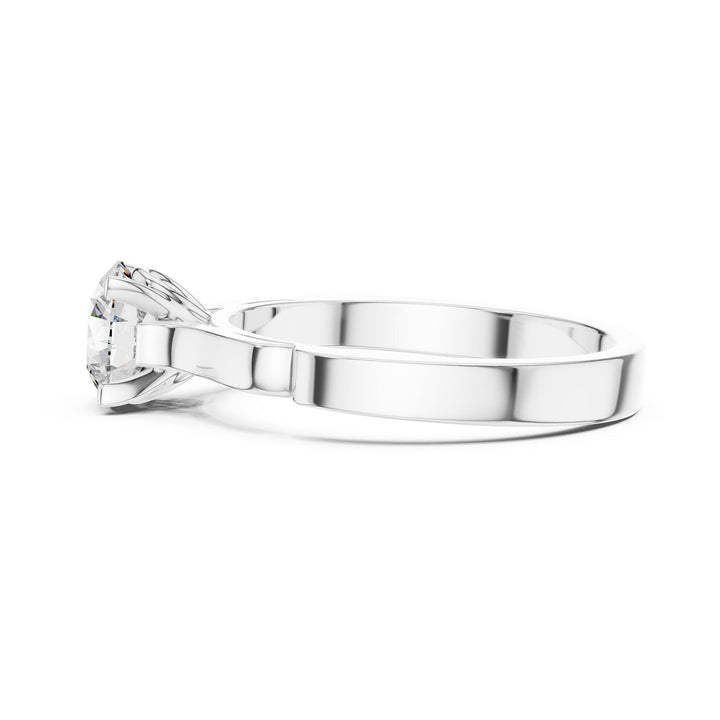 Round Cut Lab Grown Diamond Solitaire Ring, 1.00ct Total, Solid Gold