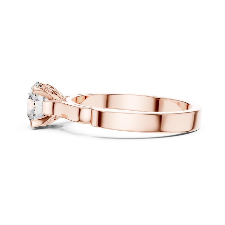 Round Cut Lab Grown Diamond Solitaire Ring, 1.00ct Total, Solid Gold