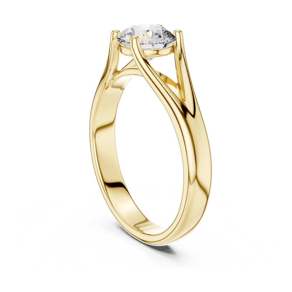 Round Cut Lab Grown Diamond Solitaire Ring, 1.00ct Total, Solid Gold