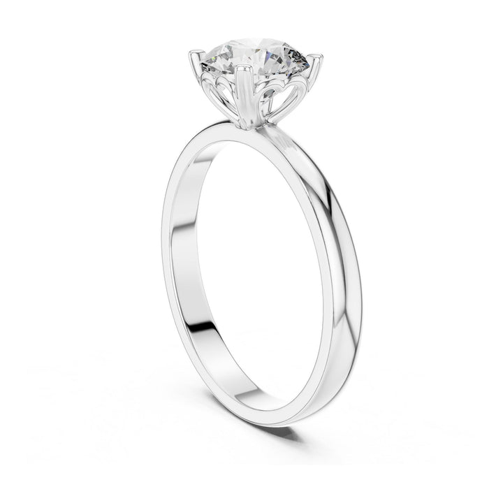 Round Cut Lab Grown Diamond Solitaire Ring, 1.00ct Total, Solid Gold