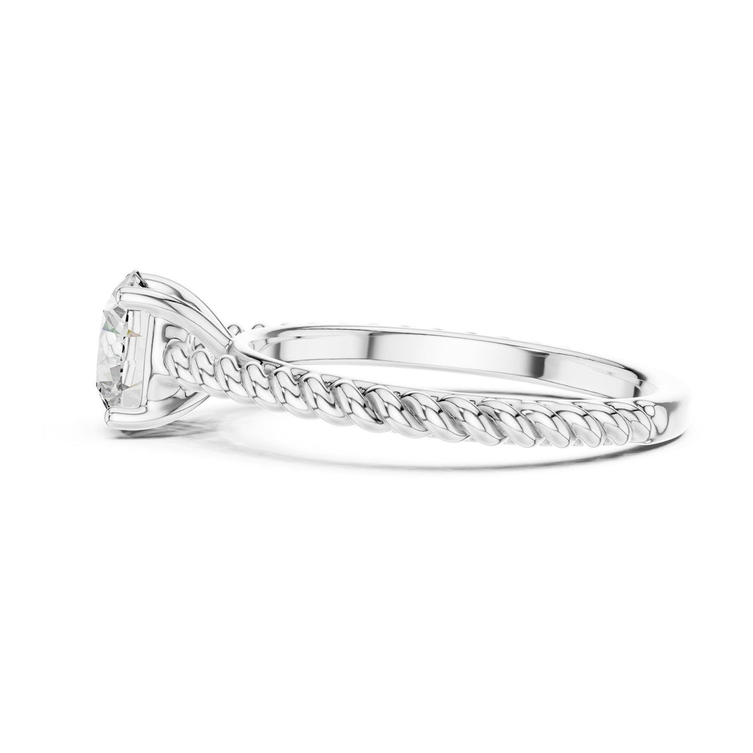 Round Cut Lab Grown Diamond Solitaire Ring, 1.00ct Total, Solid Gold