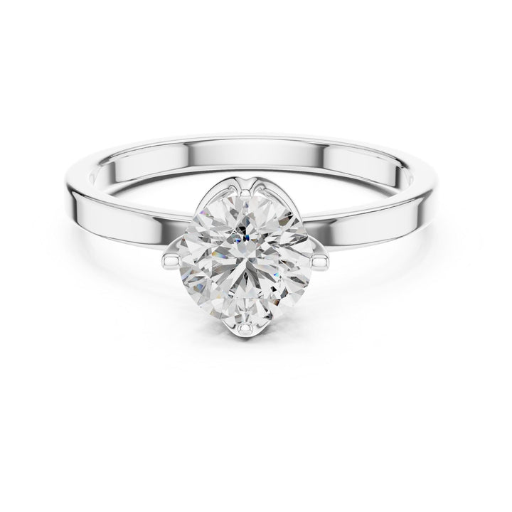 Round Cut Lab Grown Diamond Solitaire Ring, 1.00ct Total, Solid Gold