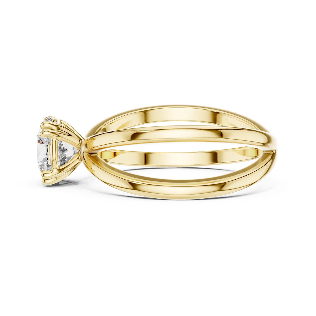 Round Cut Lab Grown Diamond Solitaire Ring, 1.00ct Total, Solid Gold