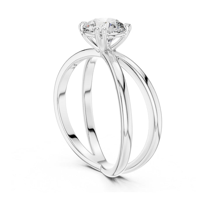 Round Cut Lab Grown Diamond Solitaire Ring, 1.00ct Total, Solid Gold