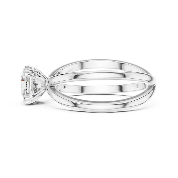 Round Cut Lab Grown Diamond Solitaire Ring, 1.00ct Total, Solid Gold
