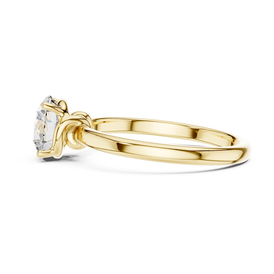 Round Cut Lab Grown Diamond Solitaire Ring, 1.00ct Total, Solid Gold