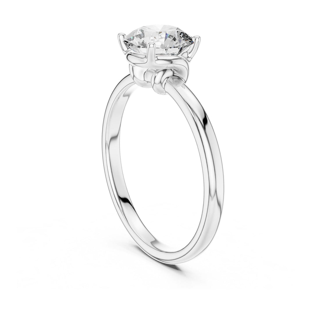Round Cut Lab Grown Diamond Solitaire Ring, 1.00ct Total, Solid Gold
