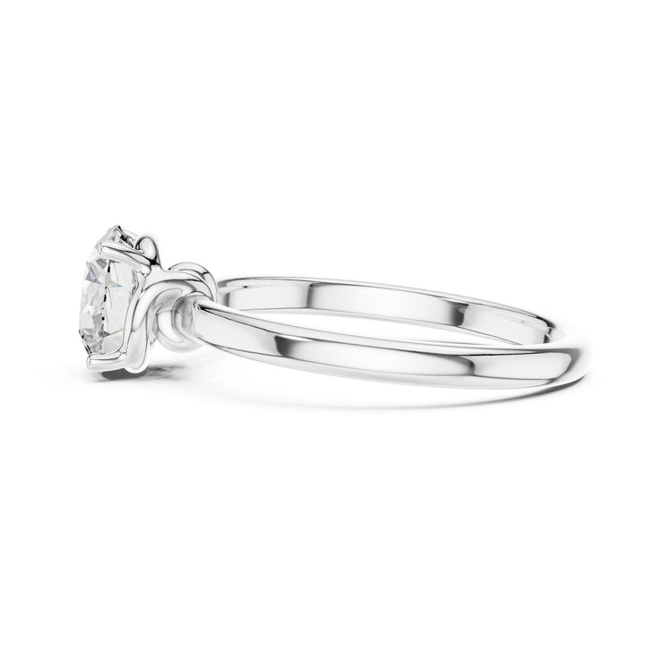 Round Cut Lab Grown Diamond Solitaire Ring, 1.00ct Total, Solid Gold