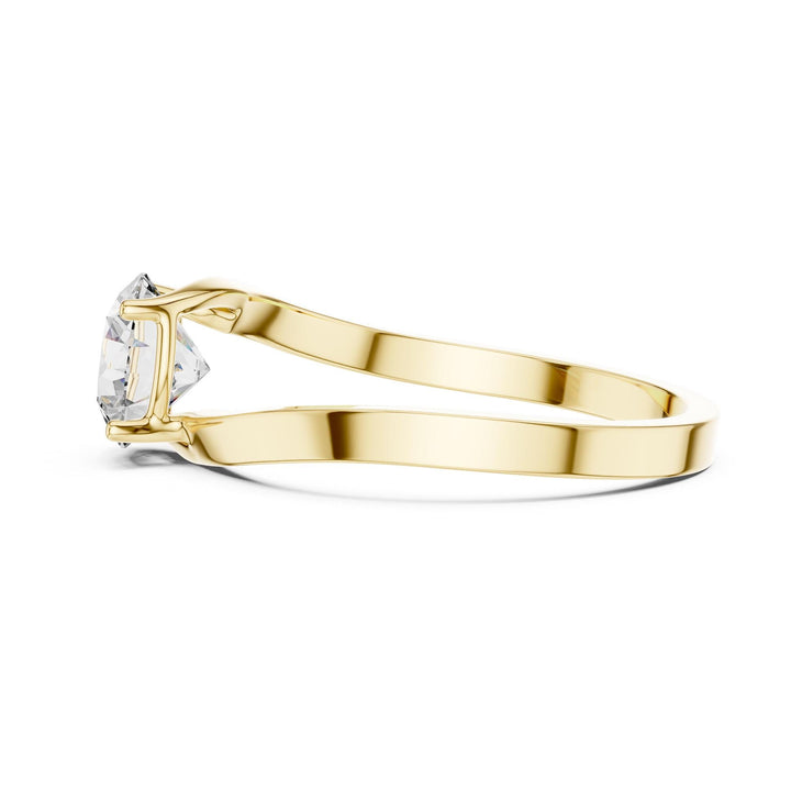 Round Cut Lab Grown Diamond Solitaire Ring, 1.00ct Total, Solid Gold