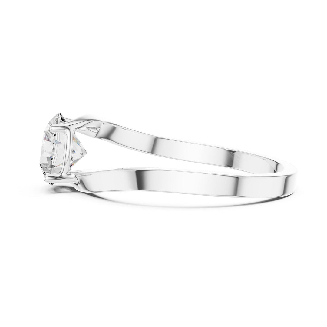 Round Cut Lab Grown Diamond Solitaire Ring, 1.00ct Total, Solid Gold
