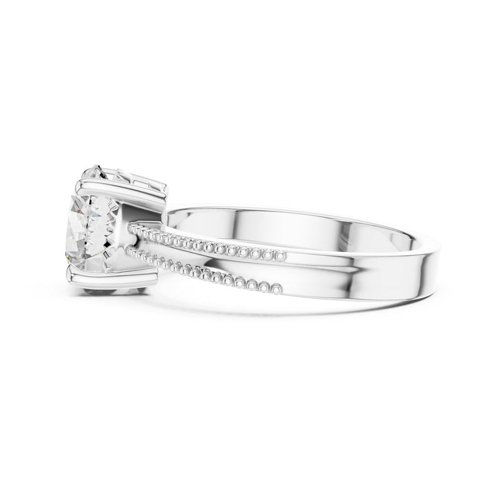 Round Cut Lab Grown Diamond Solitaire Ring, 2.05ct Total, Solid Gold