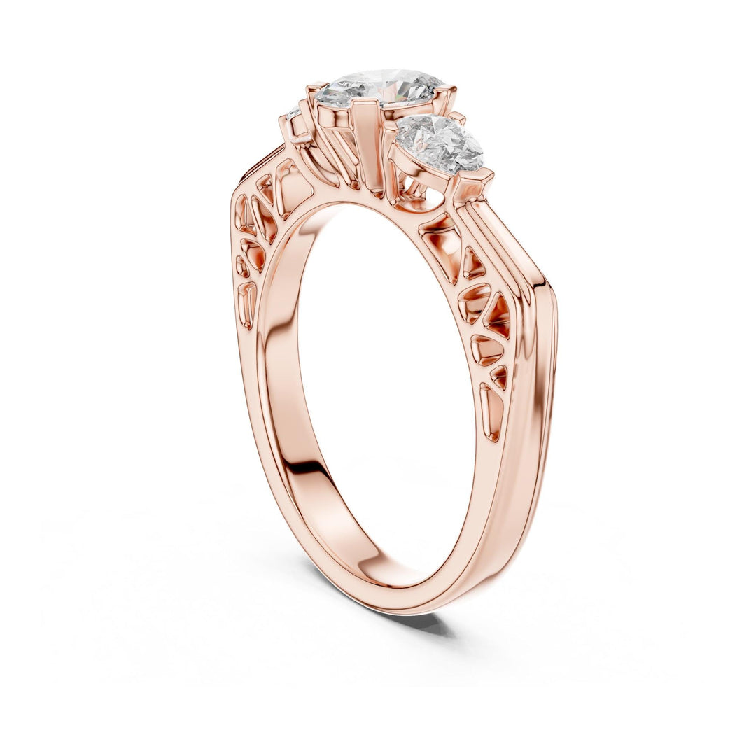 Oval Cut Lab Grown Diamond Cluster Ring, 1.00ct Total, Solid Gold