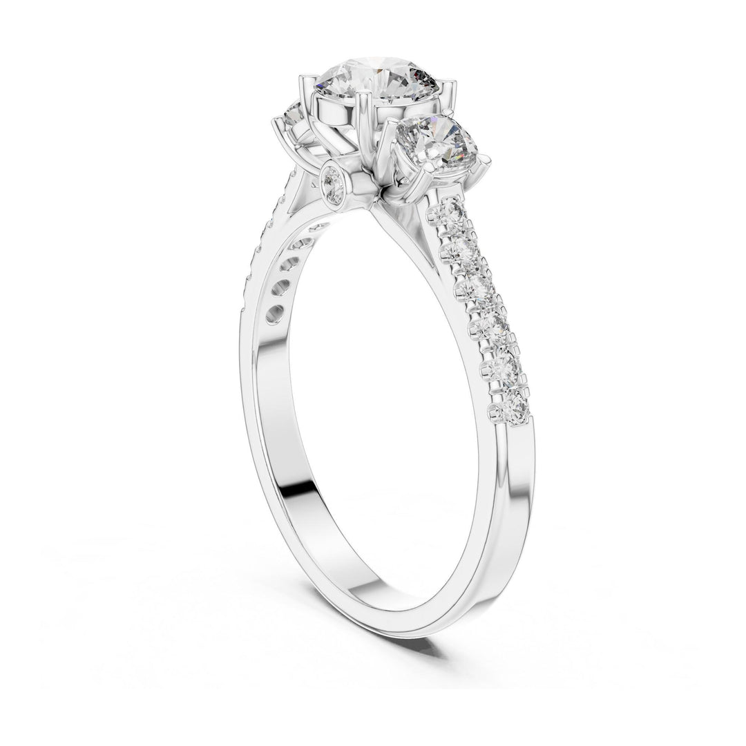 Round Cut Lab Grown Diamond Solitaire Ring, 0.99ct Total, Solid Gold