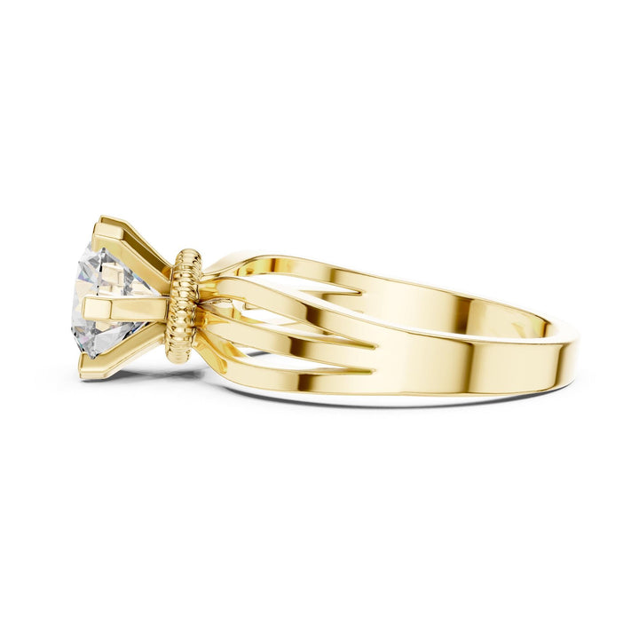 Round Cut Lab Grown Diamond Solitaire Ring, 1.00ct Total, Solid Gold