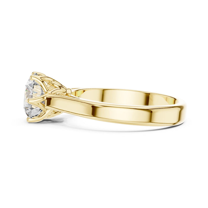 Round Cut Lab Grown Diamond Solitaire Ring, 1.00ct Total, Solid Gold