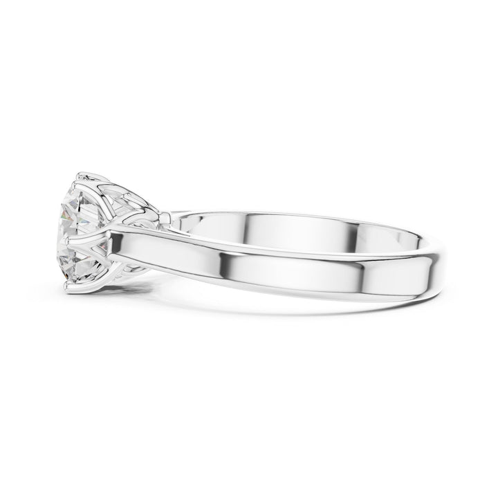 Round Cut Lab Grown Diamond Solitaire Ring, 1.00ct Total, Solid Gold